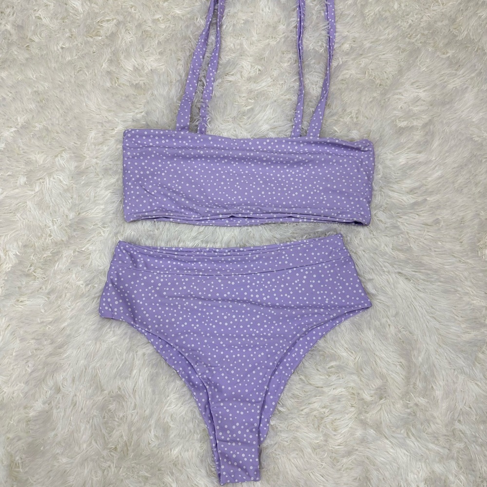 SHEIN Purple Polka Dot Bikini Set